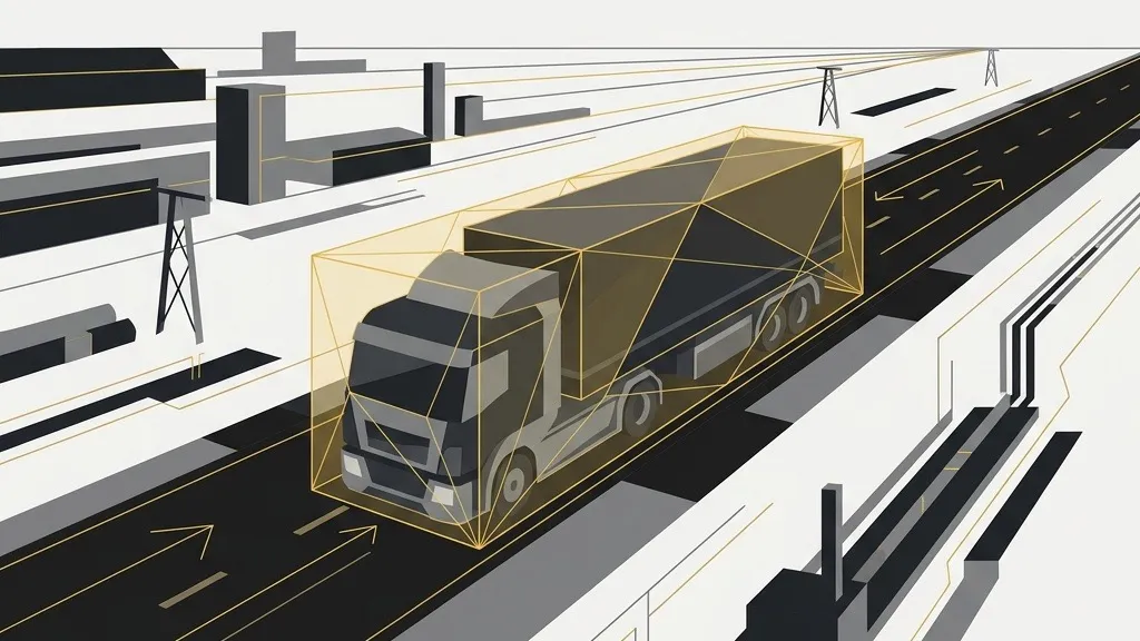 A trailer travelling enclosed by a protective envelope traced in gold